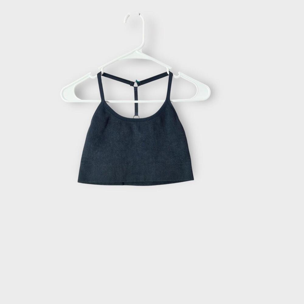 As Revival Ribbed Black‎ Cropped Tank Size Small